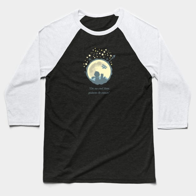 The Prince, The Fox & The Moon Baseball T-Shirt by Chez_Kev